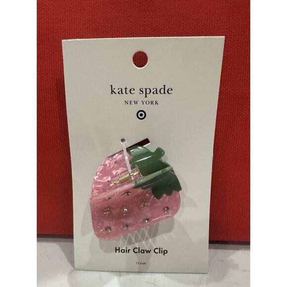 Kate Spade NY Target Strawberry Hair Claw Clip Pink Sold Out - Picture 2 of 2